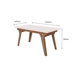 CONJUNTO SALA DE JANTAR MARFIM 1,56 COM 06 CADEIRAS AMÊN 73B - 3