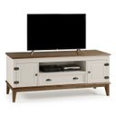 Ver imagem 2 de Rack para TV 65 Polegadas Madeira Maciça 2 Portas 1 Gaveta Rústico 149cm Off White - Apaixone & Decore