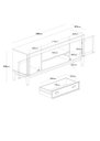 Ver imagem 4 de Rack para TV 65 Polegadas Madeira Maciça 2 Portas 1 Gaveta Rústico 149cm Off White - Apaixone & Decore