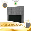 Ver imagem 3 de Cabeceira Cama Box Queen em Suede Cinza Shop Das Cabeceiras Cinza