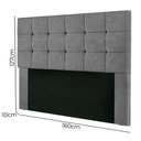 Ver imagem 2 de Cabeceira Cama Box Queen em Suede Cinza Shop Das Cabeceiras Cinza