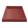 Prato Base Grande Quadrado Vaso Polietileno 40 Cm Vermelho - 1