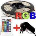 Ver imagem 1 de Fita Led Rgb 5050 Rolo 5m 300 Leds Ip65 Controle Fonte