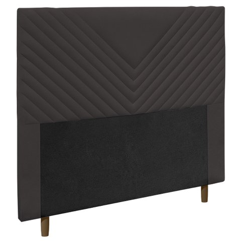 Cabeceira Cama Box Casal King Size Viena 195cm Veludo Marrom - Abmaza