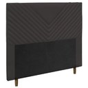 Ver imagem 1 de Cabeceira Cama Box Casal King Size Viena 195cm Veludo Marrom - Abmaza
