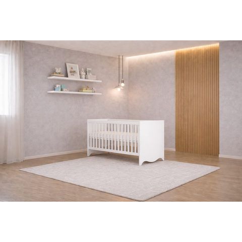 Berço que Vira Cama com Colchão Lunni - Mobibaby