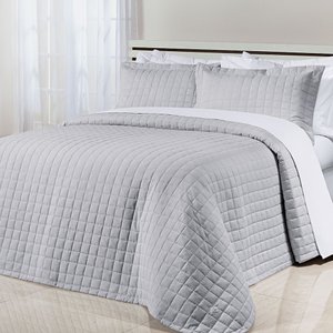 Cobre Leito Solteiro king Glass 2Pçs 200 Fios 100% Algodão Prata