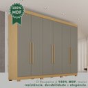 Ver imagem 7 de Guarda-roupa Casal 6 Portas 6 Gavetas com Pés 100% Mdf Órion Plus