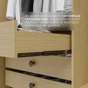 Ver mais imagens de Guarda-Roupa Casal 6 Portas 6 Gavetas com Pés 100% MDF Órion Plus Cinza/Jequitibá/Granizo