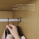 Ver imagem 7 de Guarda-Roupa Casal 6 Portas 6 Gavetas com Pés 100% MDF Órion Plus Cinza/Jequitibá/Granizo