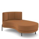 Ver imagem 1 de Sofá Chaise Longue Sala de Estar Living Lucca Direito D02 Veludo Terracota D-262 - Lyam Decor