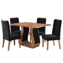 Ver imagem 2 de Mesa de Jantar 4 Lugares Lana Mel/preto - Viero Móveis