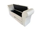 Ver imagem 6 de RECAMIER PUFF BAÚ SAPATEIRA COM BRAÇOS E GAVETA 1,38 CM PARA CAMA BOX PADRÃO - CREME