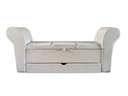 Ver imagem 5 de RECAMIER PUFF BAÚ SAPATEIRA COM BRAÇOS E GAVETA 1,38 CM PARA CAMA BOX PADRÃO - CREME