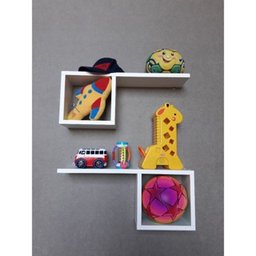 Kit 2 Nichos Estendidos - Livros e Decorações - Nichos Brancos - 3