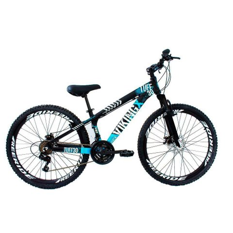 Bicicleta Viking X Tuff 25/30 Freeride Aro 26 Freio a Disco 21 Velocidades Preto Azul