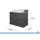 Ver imagem 3 de Conjunto Banheiro c/Espelho Milano/Monet 80cm Cappuccino MGM