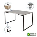 Ver imagem 5 de Mesa Industrial Base Ferro Preto Tampo 137X90 Branco 4 Cadeiras Ferro Preto Assento Branco Branco