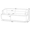 Ver imagem 4 de Sofá 3 Lugares Orgânico para Sala Living 198cm Florea M05 Bouclê Bege - Lyam Decor