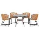 Ver imagem 1 de Mesa com 4 Cadeiras e Noronha Estofado 8 Trama Original Terra Cota