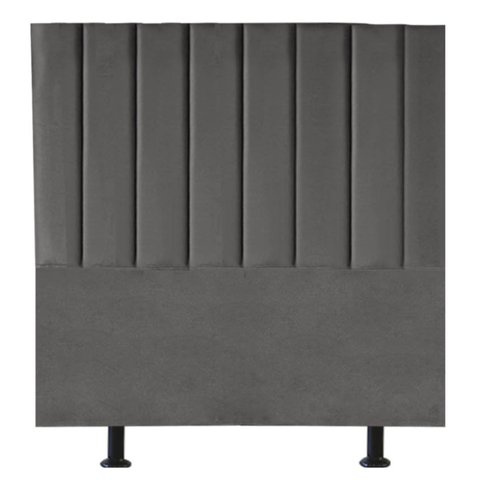 Cabeceira Cama Box Solteiro Queen Estofada Carla 100cm Suede:cinza Escuro