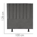 Ver imagem 3 de Cabeceira Cama Box Solteiro Queen Estofada Carla 100cm Suede:cinza Escuro