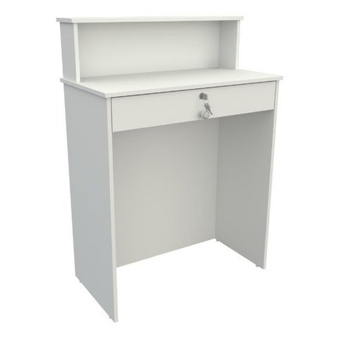 Balcão Caixa M6 Mdp Recepção Vallet Loja Gaveta Atendimento - Branco