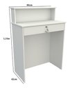 Ver imagem 2 de Balcão Caixa M6 Mdp Recepção Vallet Loja Gaveta Atendimento - Branco