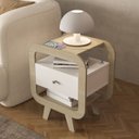 Ver imagem 4 de Mesa de Apoio 1 Gaveta 65 Cm Porta Usb Naturale Branco Arly