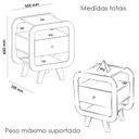 Ver imagem 5 de Mesa de Apoio 1 Gaveta 65 Cm Porta Usb Naturale Branco Arly