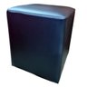 Puff Banqueta Quadrado Cubo em Corino Corano®:preto - 1