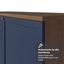 Ver imagem 7 de Conjunto Gabinete para Banheiro 80cm 3 Portas Rustic/Azul Vik Madesa 02