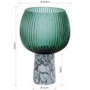 Ver imagem 3 de Beretta Centro Mesa 22x15x15cm Vidro Verde com Pé
