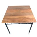 Ver imagem 2 de Conjunto de Jantar Industrial Rústico: Mesa Quadrada + 4 Cadeiras Compactas Tamanho 50x50 Cm