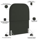 Ver imagem 4 de Cabeceira Cama Box 100cm Orgânica Lanna W01 Linho Verde Musgo - Lyam Decor