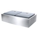 Ver imagem 2 de Cuba Farmhouse Aço Inox 1mm Escovado Sa202 83,5x52,7x22,9cm Aço Escovado