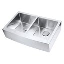 Ver imagem 1 de Cuba Farmhouse Aço Inox 1mm Escovado Sa202 83,5x52,7x22,9cm Aço Escovado