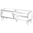 Ver imagem 4 de Rack Bancada para Tv 60 Pol 134 Cm 4710 Cinamomo Off White Arly