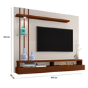 Ver imagem 3 de Painel Estante Suspenso Tv até 55" com Nichos Desing Moderno