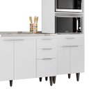 Ver imagem 7 de Armário de Cozinha Cp02 com Pia 150cm Pérola Z34 Branco - Mpozenato