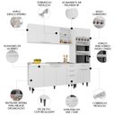 Ver imagem 3 de Armário de Cozinha Cp02 com Pia 150cm Pérola Z34 Branco - Mpozenato
