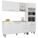 Ver imagem 2 de Armário de Cozinha Cp02 com Pia 150cm Pérola Z34 Branco - Mpozenato