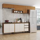 Ver imagem 1 de Cozinha Modulada Compacta 6 Peças com Balcão Pia com Tampo e Aéreo com Nicho Venaly