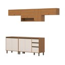 Ver imagem 3 de Cozinha Modulada Compacta 6 Peças com Balcão Pia com Tampo e Aéreo com Nicho Venaly