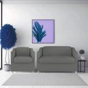 Ver imagem 2 de 1 Poltr e Namoradeira Decorativa Reforçada Suede Cinza
