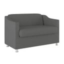 Ver imagem 3 de 1 Poltr e Namoradeira Decorativa Reforçada Suede Cinza