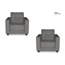 Ver imagem 1 de Kit Poltronas Estofadas Arezzo Suede: Cinza
