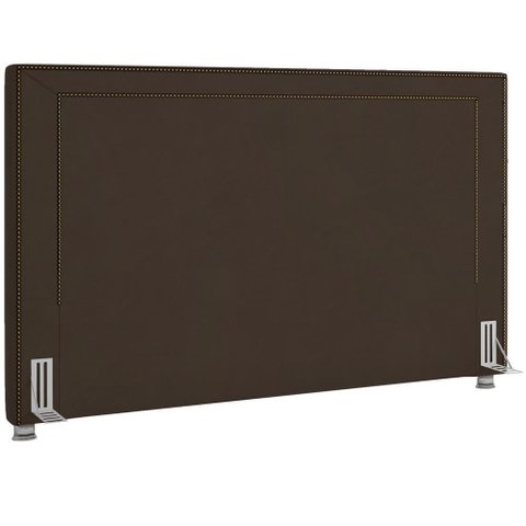 Cabeceira Cama Box Queen 160 Cm P05 Berlim Veludo Marrom - Lyam Decor