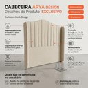 Ver imagem 3 de Cabeceira Estofada Cama Box Casal Padrão Arya 140cm Moderna Premium Bouclê Bege - Desk Design