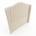 Ver mais imagens de Cabeceira Estofada Cama Box Casal Padrão Arya 140cm Moderna Premium Bouclê Bege - Desk Design